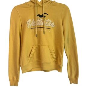 Hollister Y2K yellow hoodie, beachy vibes, pullover
